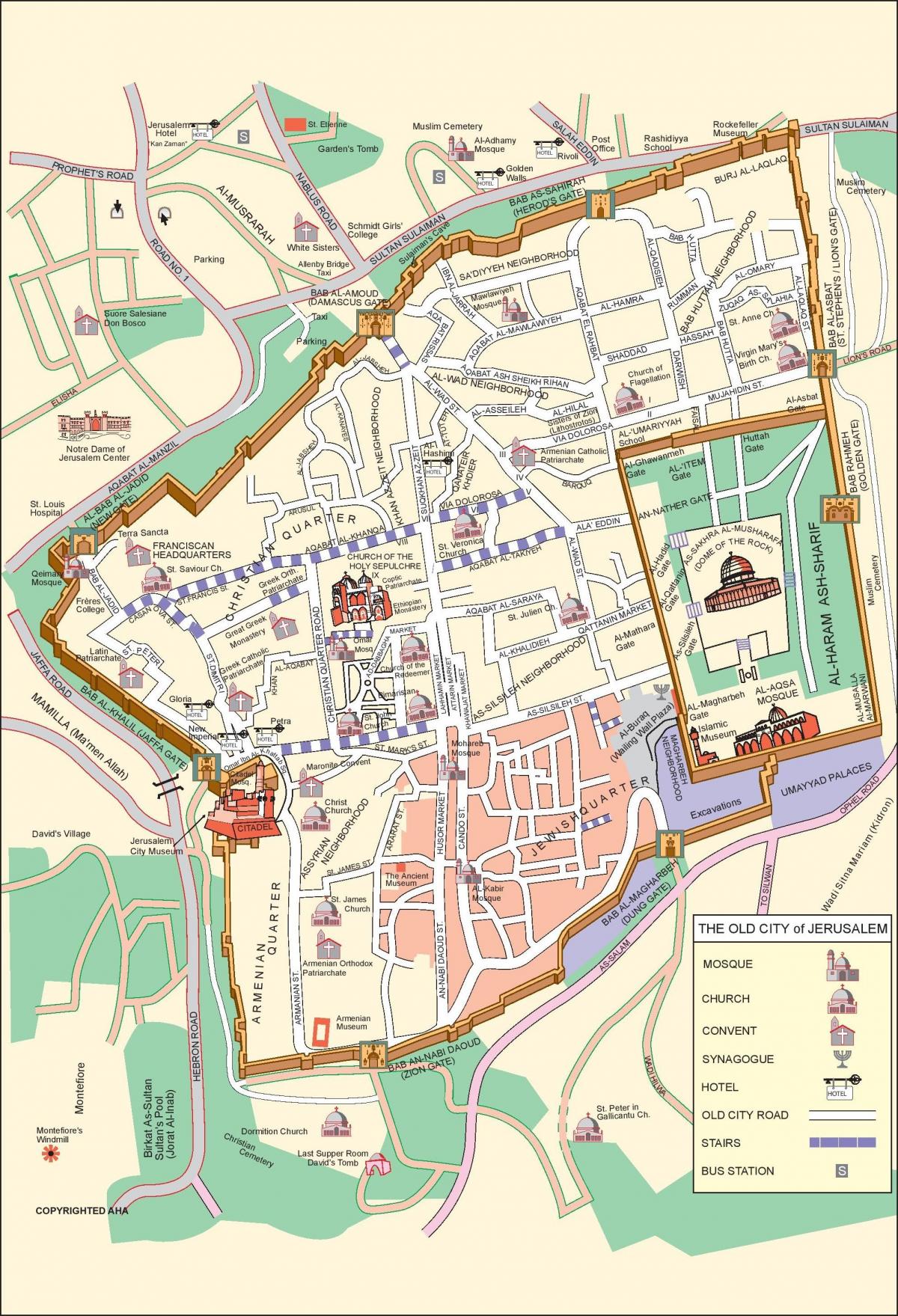 g térkép A régi város, Jeruzsálem térkép   Térkép a régi város, Jeruzsálem  g térkép
